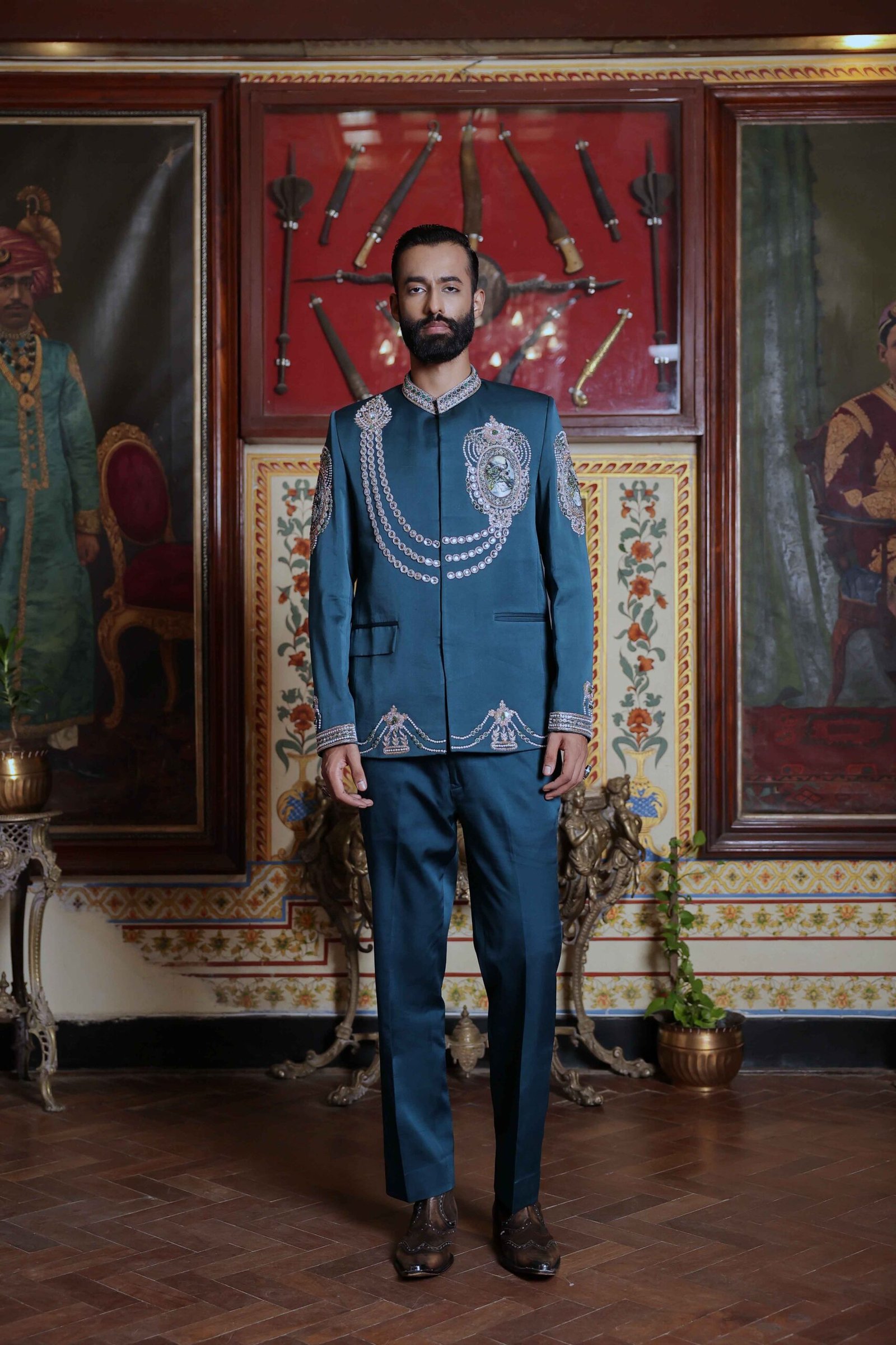 The emerald peacock court jacket