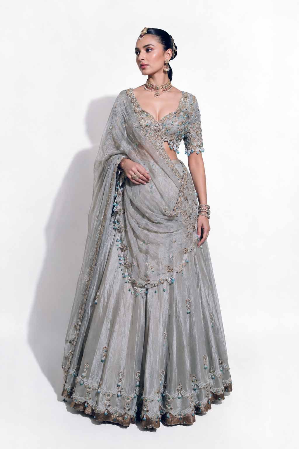 The Baqsa Moon Stone Lehenga