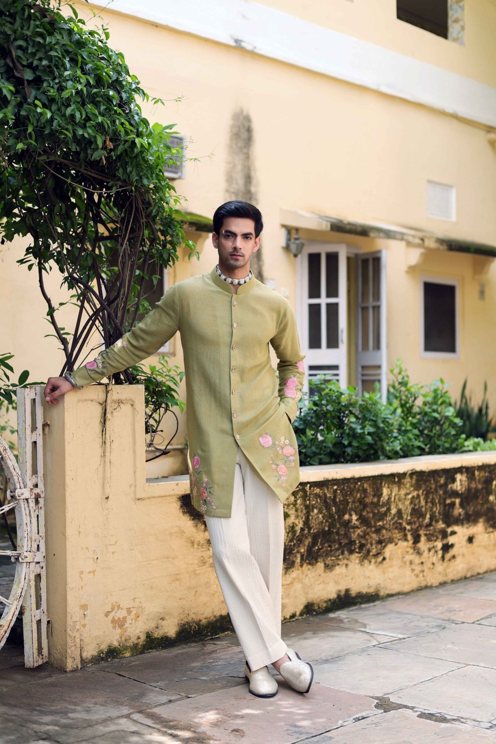 The pistachio kalam kurta