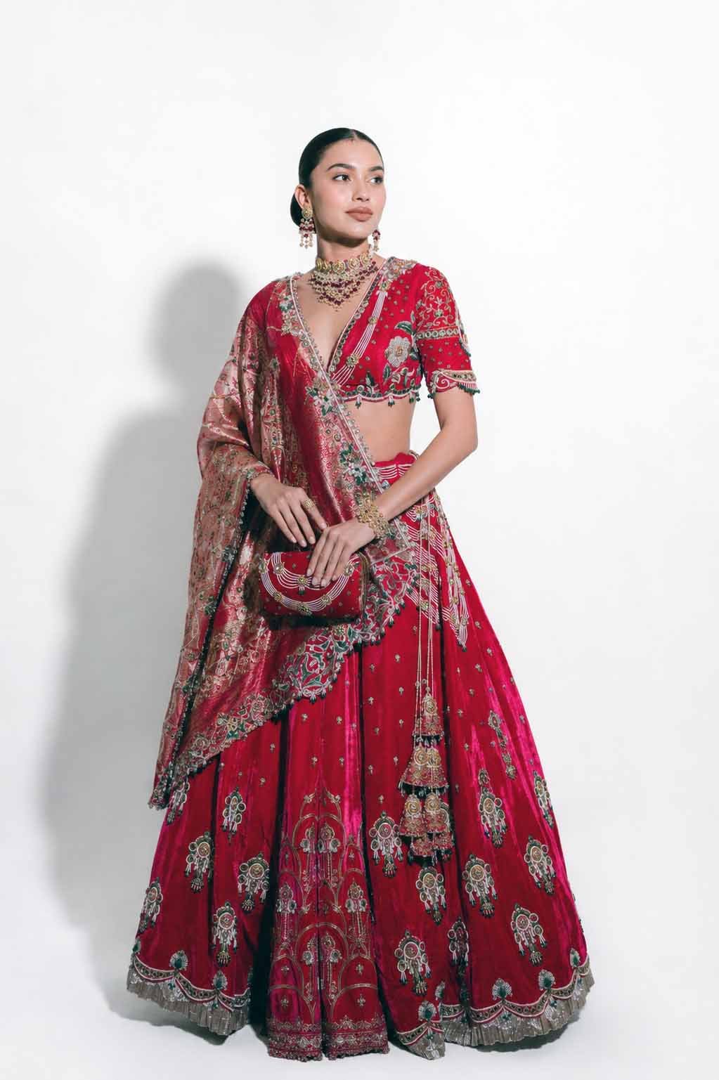 The Baqsa Vintage Jewelled Lehenga
