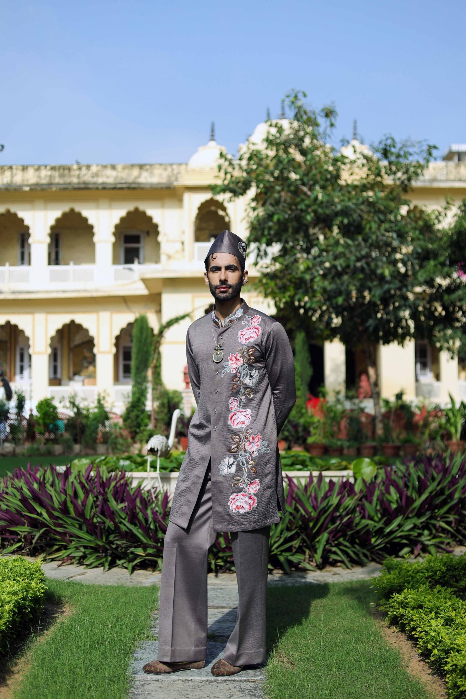 The smoked taupe kurta