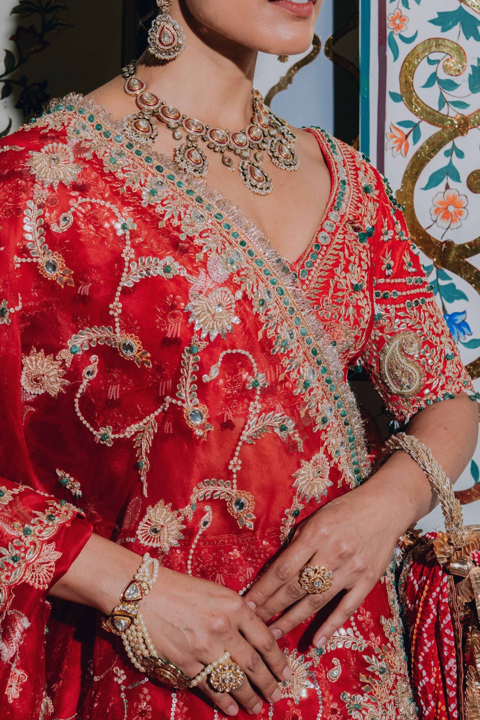 The Baqsa Vintage Jewelled Lehenga - Image 5