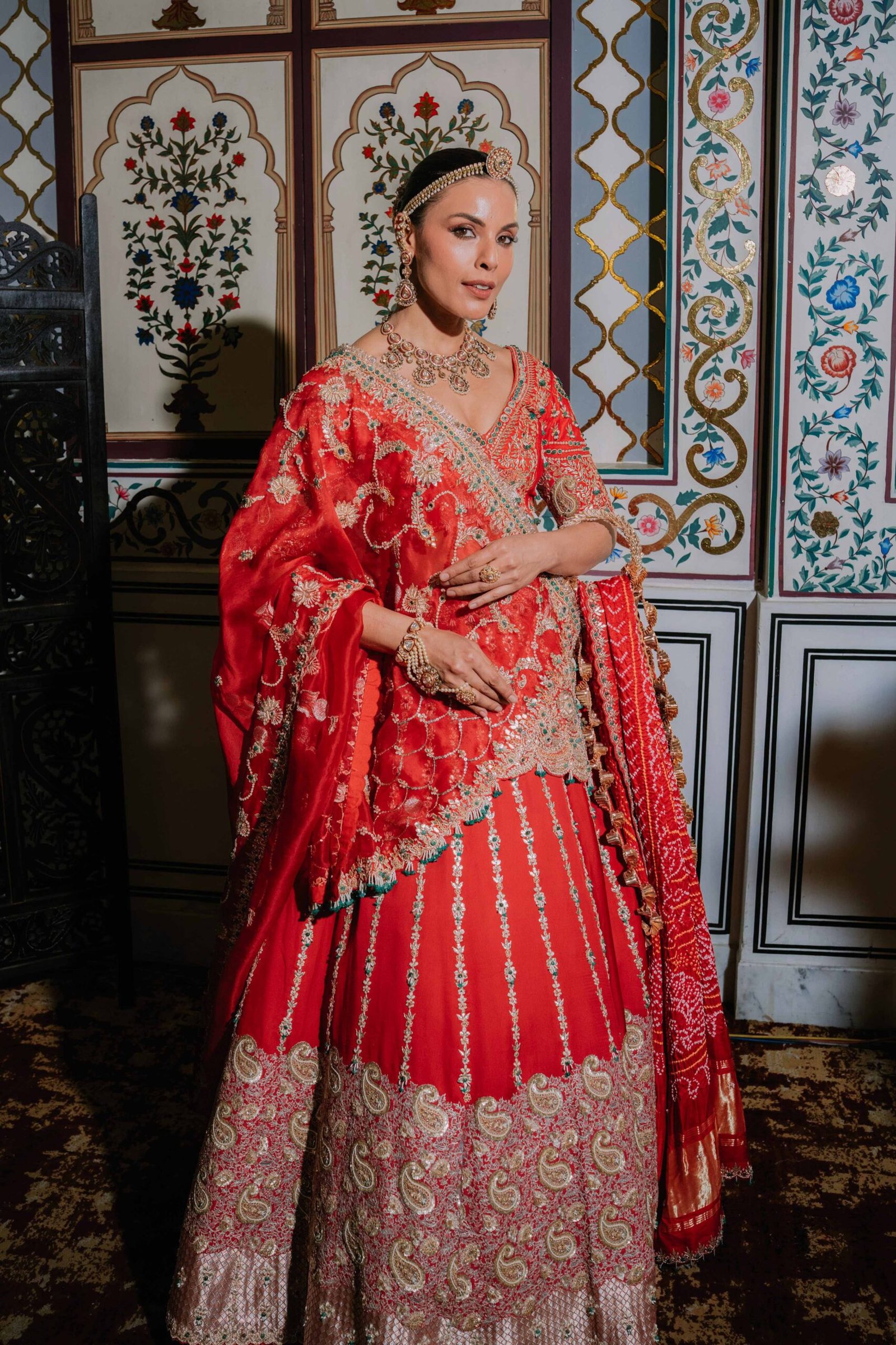 The Baqsa Vintage Jewelled Lehenga - Image 4