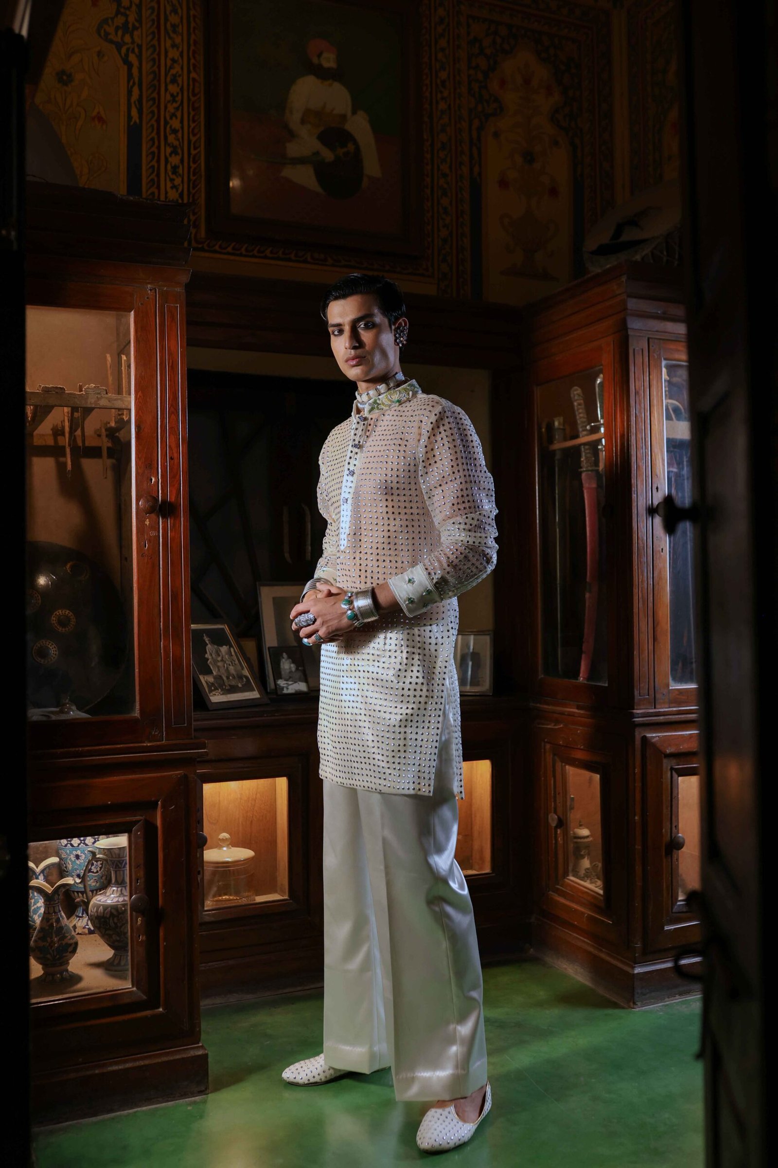 The sheer metal polka kurta - Image 5