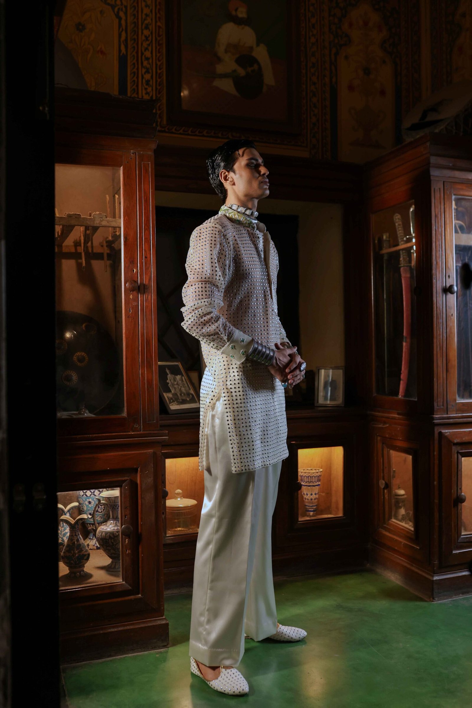 The sheer metal polka kurta - Image 4
