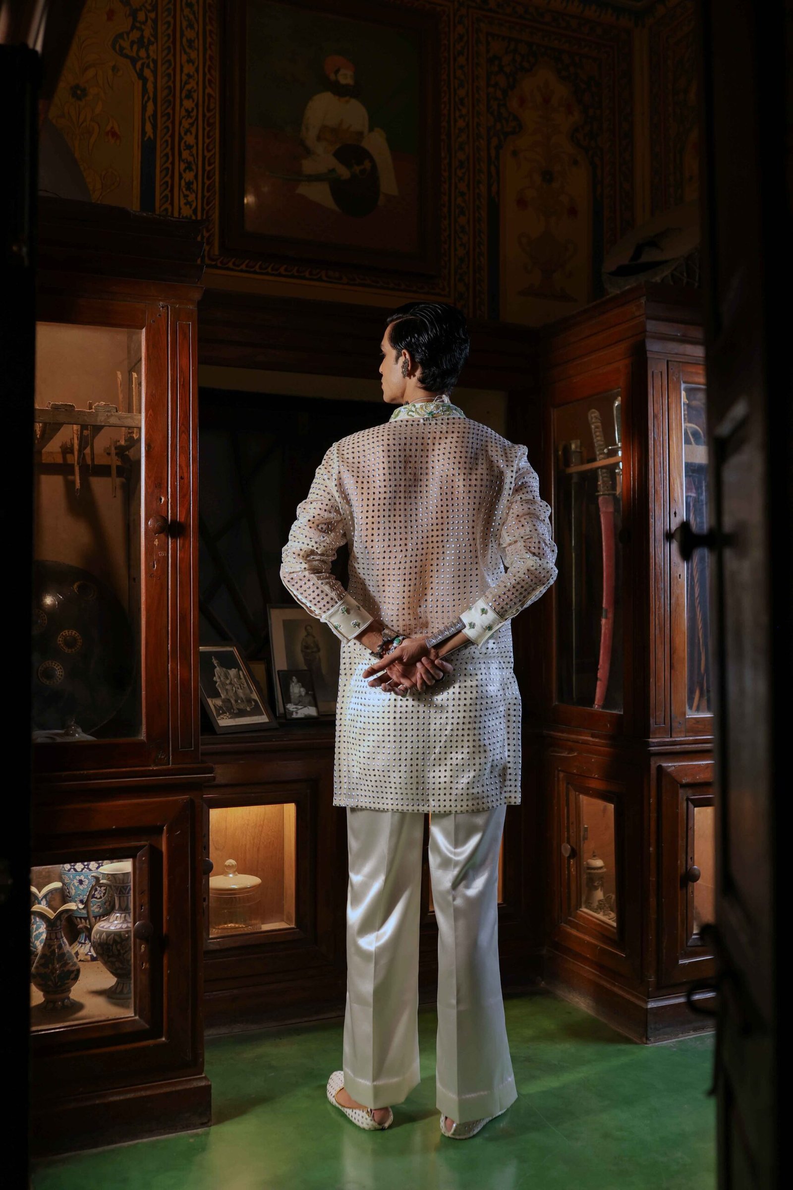 The sheer metal polka kurta - Image 3